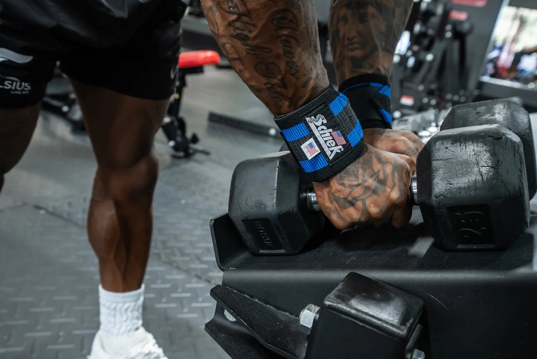 Schiek Blue Line Wrist Wraps - 24"