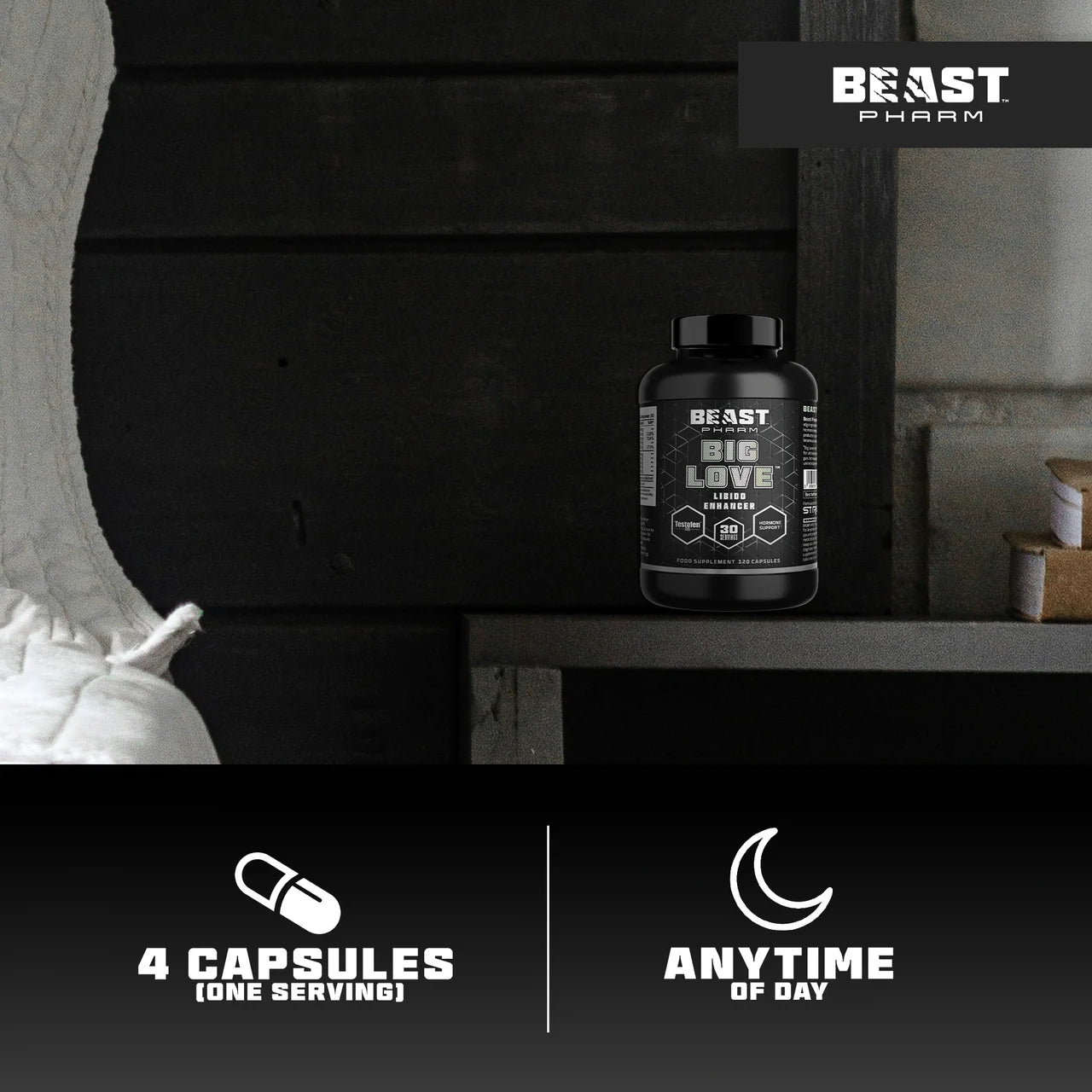 BEAST Pharm Big Love 120 Capsules - Hormone Support