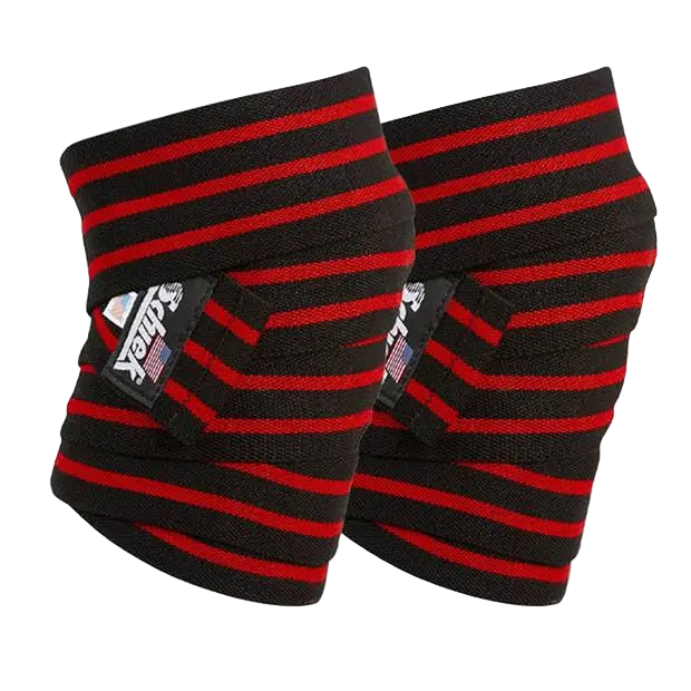 Black Line Knee Wraps - Model 1178B-V - With Velcro Enclosure