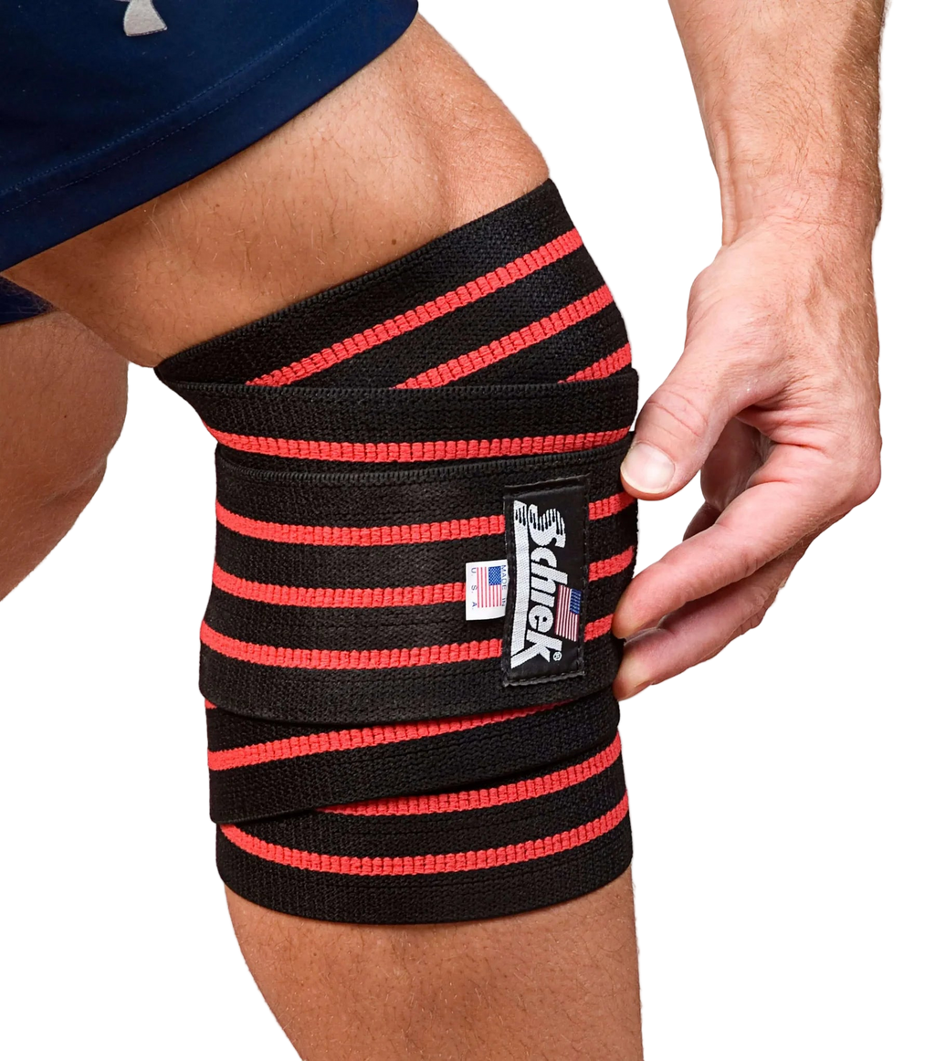 Black Line Knee Wraps - Model 1178B-V - With Velcro Enclosure