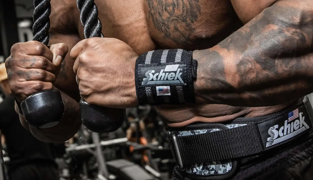 Schiek Black Out Line Wrist Wraps - 12"