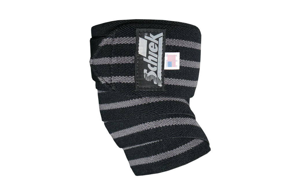 Schiek Model 1152 Elbow Wraps - Black Out Grey Stripe