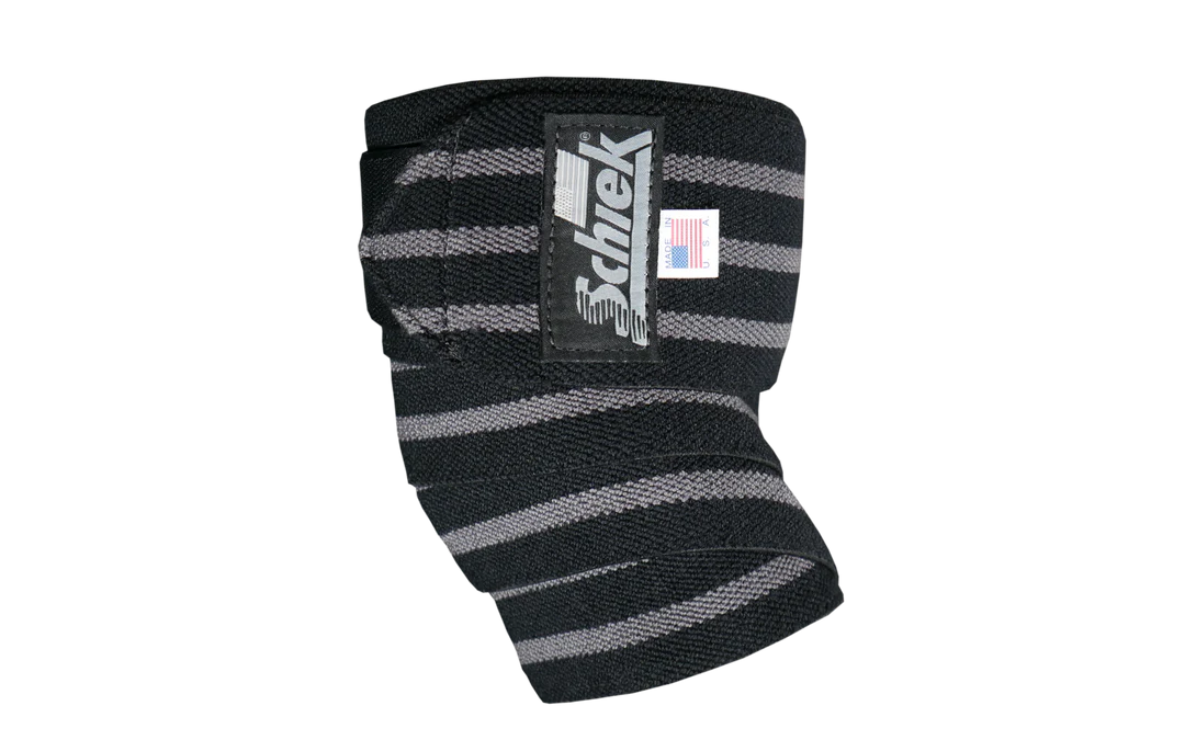 Schiek Model 1152 Elbow Wraps - Black Out Grey Stripe