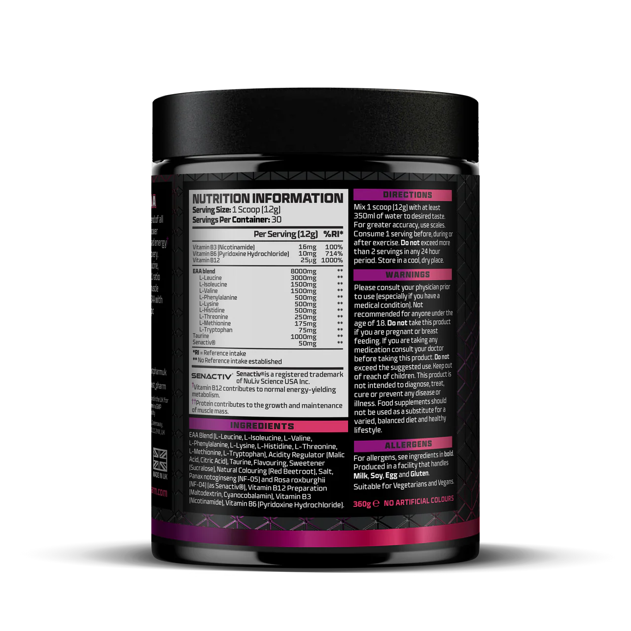 EAA Essential Amino Acid Complex - 30 Servings - Cranberry
