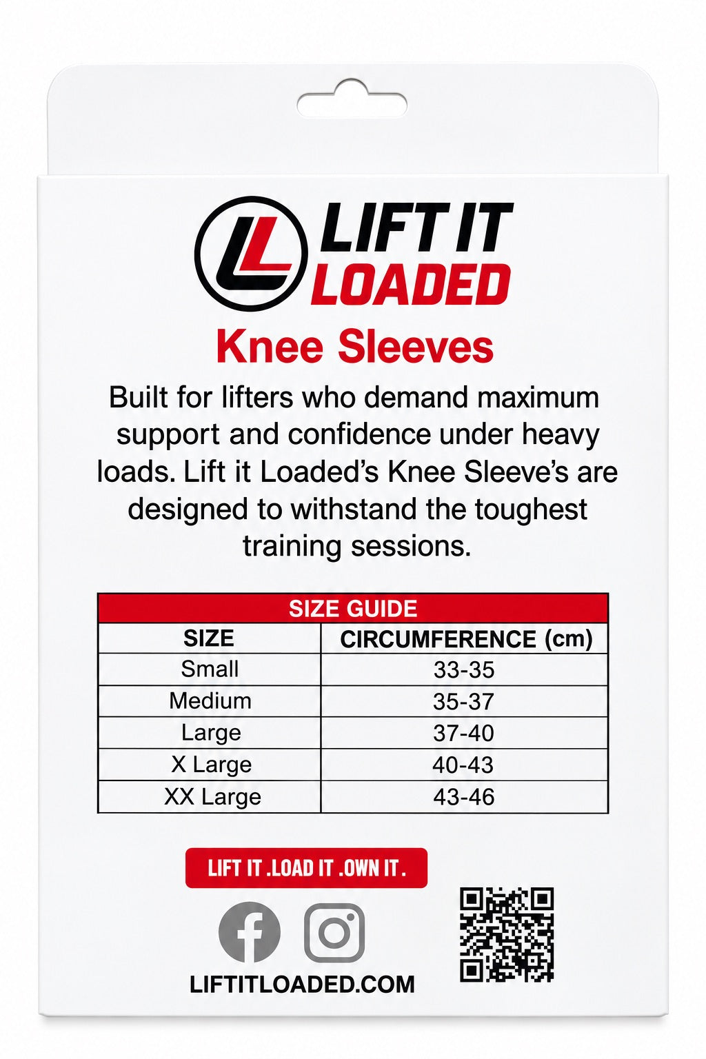 Lift it Loaded® Knee Sleeve in Neoprene (White)