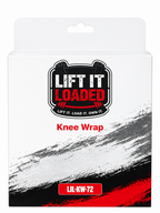 Lift it Loaded® Breathable Knee Wrap - 72“ (Black with Red Stripe)