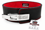 Lift it Loaded® Premium Leather Lever Lifting Belt - 10mm (Silver Buckle / Embroidered Logo)