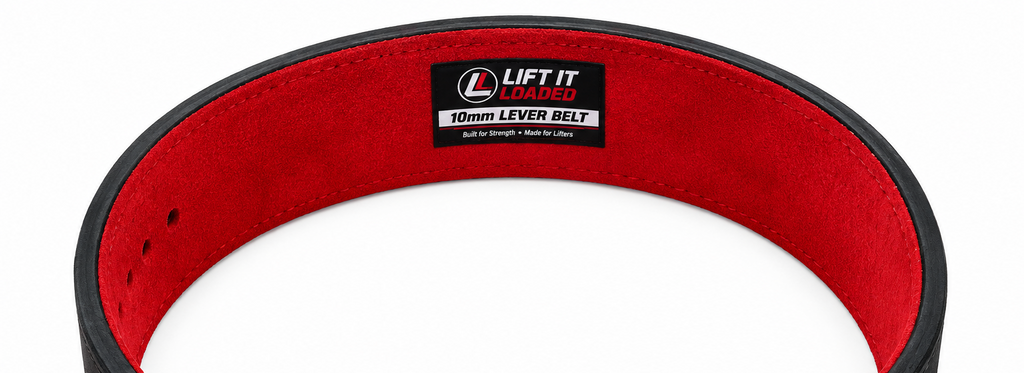 Lift it Loaded® Premium Leather Lever Lifting Belt - 10mm (Silver Buckle / Embroidered Logo)