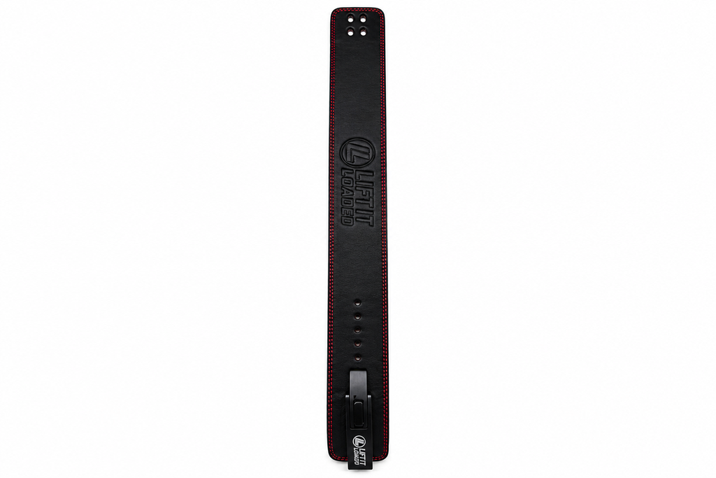 Lift it Loaded® Premium Leather Lever Lifting Belt - 10mm (Black Buckle / Embossed Logo)