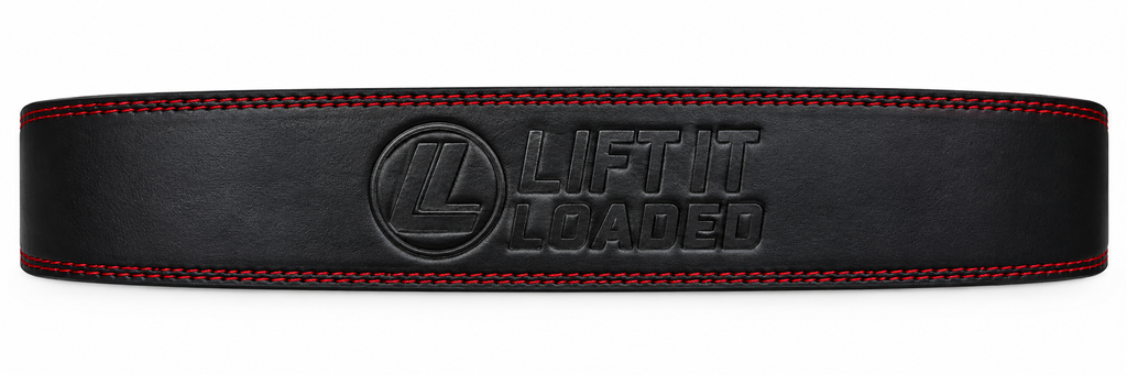 Lift it Loaded® Premium Leather Lever Lifting Belt - 10mm (Black Buckle / Embossed Logo)