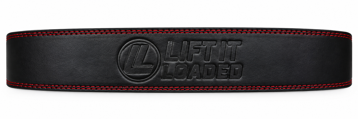 Lift it Loaded® Premium Leather Lever Lifting Belt - 10mm (Black Buckle / Embossed Logo)
