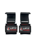 Lift it Loaded® Power Lifting Hook with Neoprene Padded Velcro Strap (Black)
