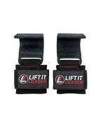 Lift it Loaded® Power Lifting Hook with Neoprene Padded Velcro Strap (Black)