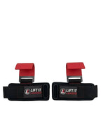 Lift it Loaded® Power Lifting Hook with Neoprene Padded Velcro Strap (Red)