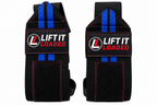 Lift it Loaded® Wrist Wrap with Velcro Lock - 18“ (Black / Blue Stripe)