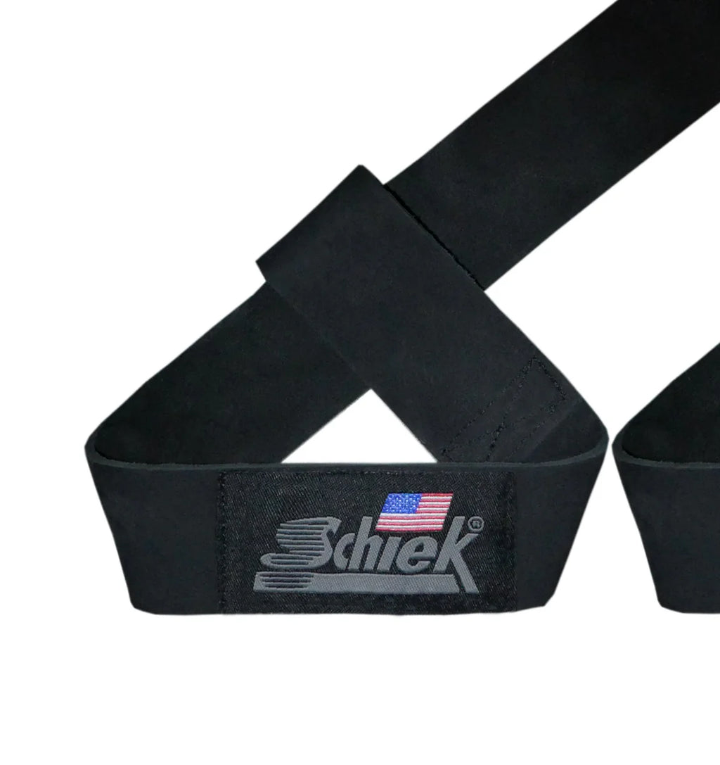 Schiek Model 1000LLS - Leather Lifting Straps - Black