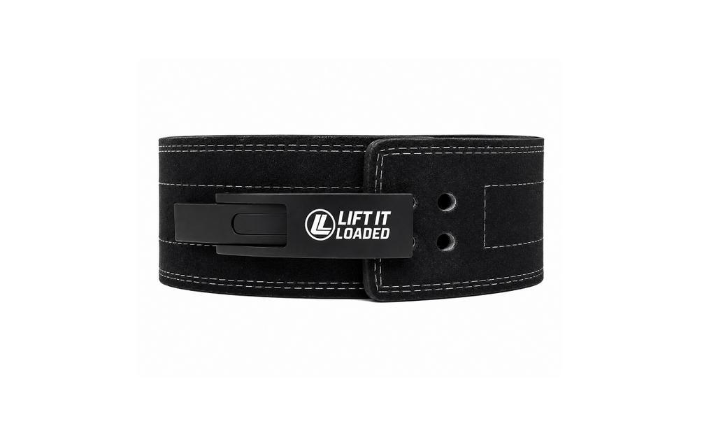Lift It Loaded 10mm Leather Lever Weightlifting Belt - Black / Black Lever