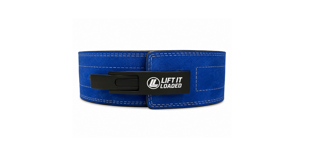 Lift It Loaded 10mm Leather Lever Weightlifting Belt - Cobalt Blue / Black Lever