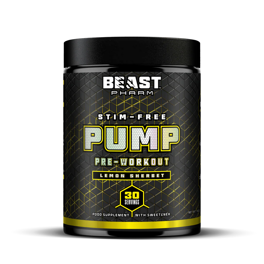 PUMP Stimulant Free Pre-Workout - 30 Servings - Lemon Sherbet