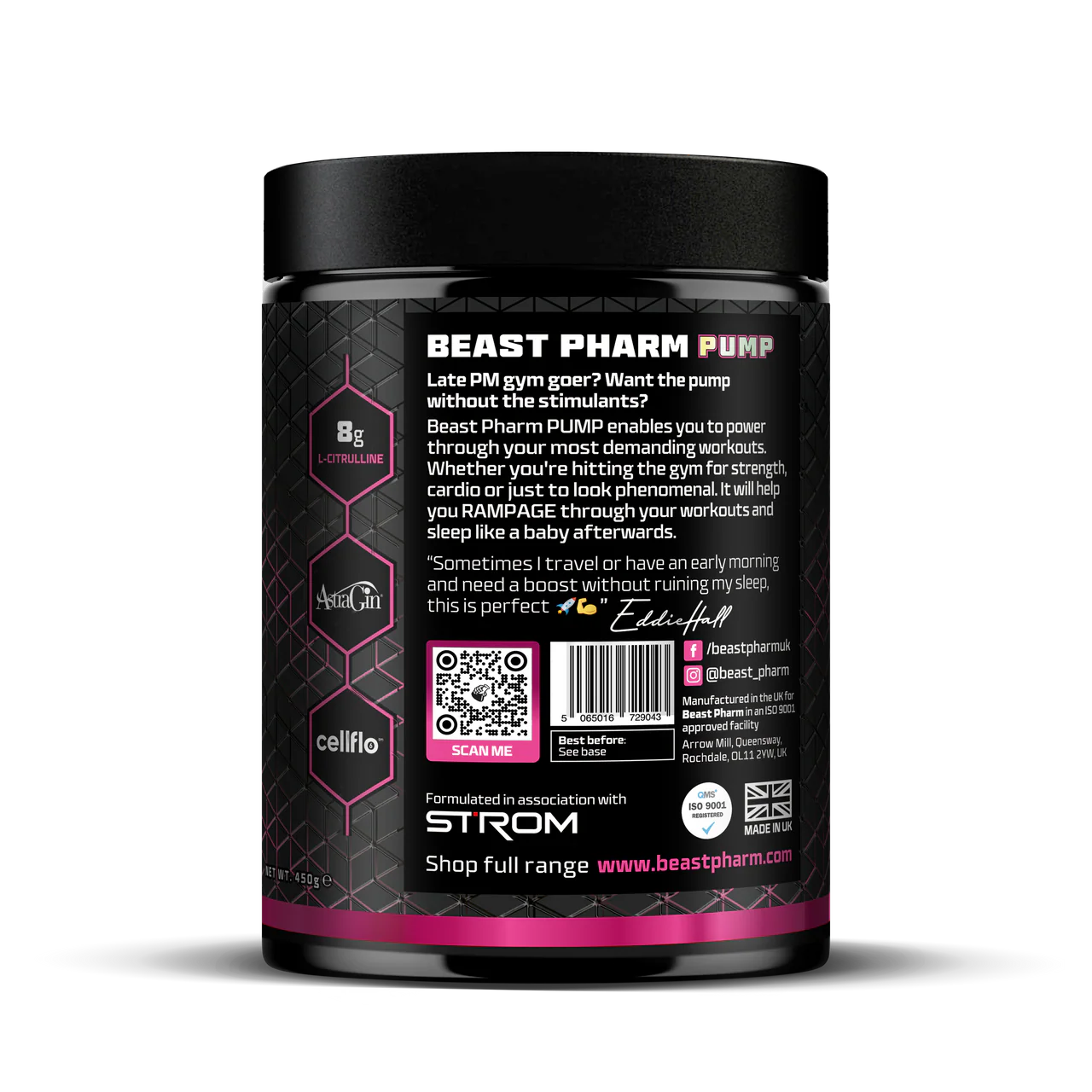 PUMP Stimulant Free Pre-Workout - 30 Servings - Lemon Sherbet
