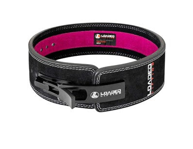 Loaded Lifting Economy Lever Belt 13mm (Black / Fuchsia Stripe)