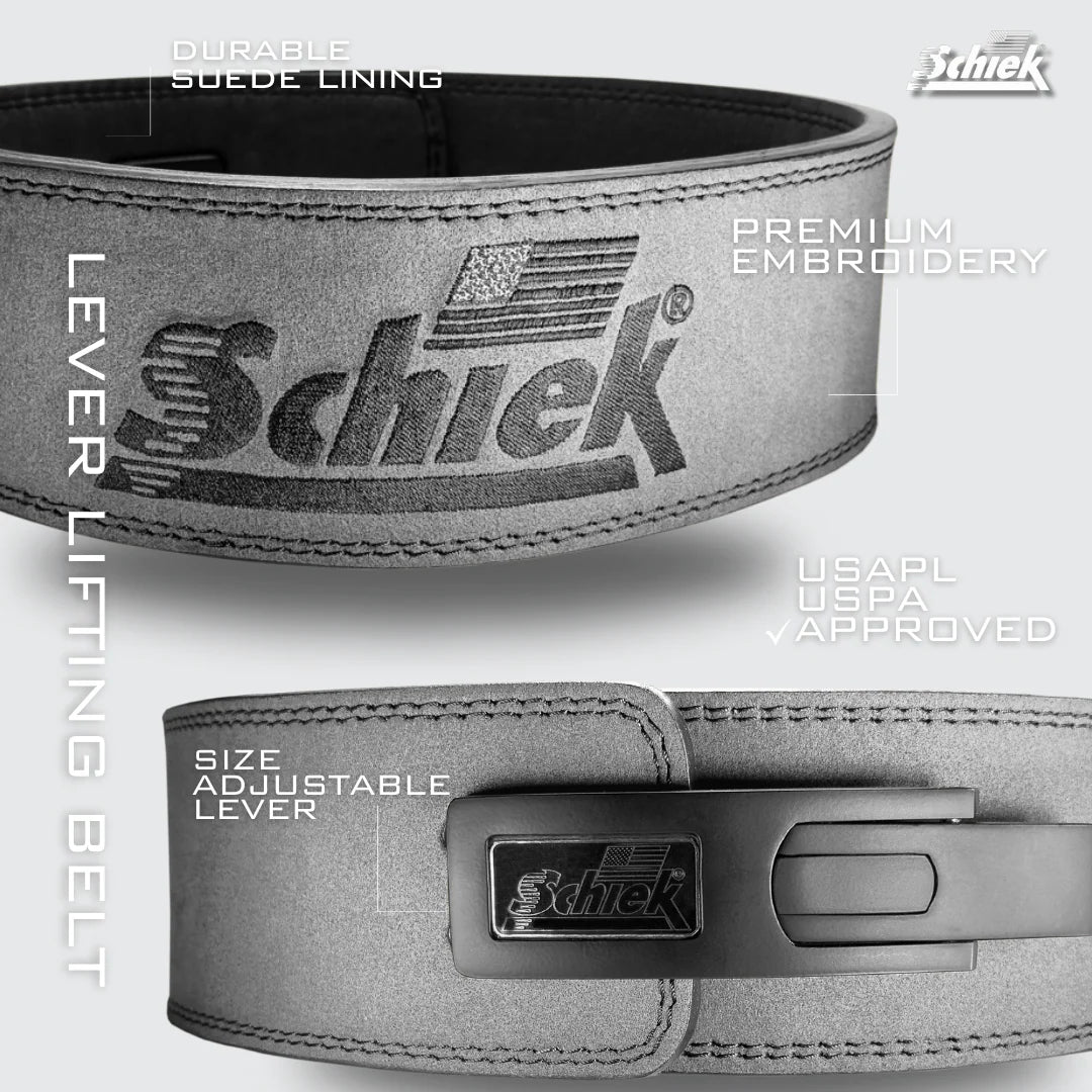 Schiek Sports L7010 Lever Power Belt - Silver