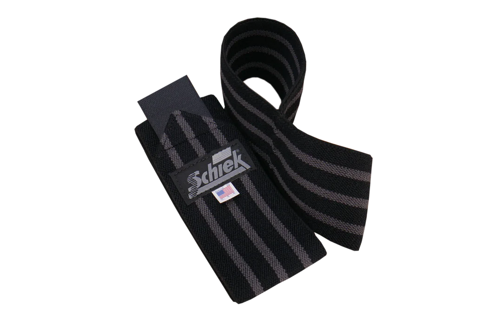 Schiek Model 1152 Elbow Wraps - Black Out Grey Stripe