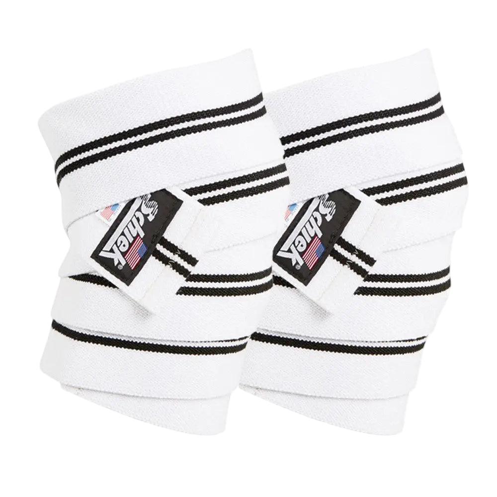 White Line Knee Wraps - Model 1178W-V - With Velcro Enclosure