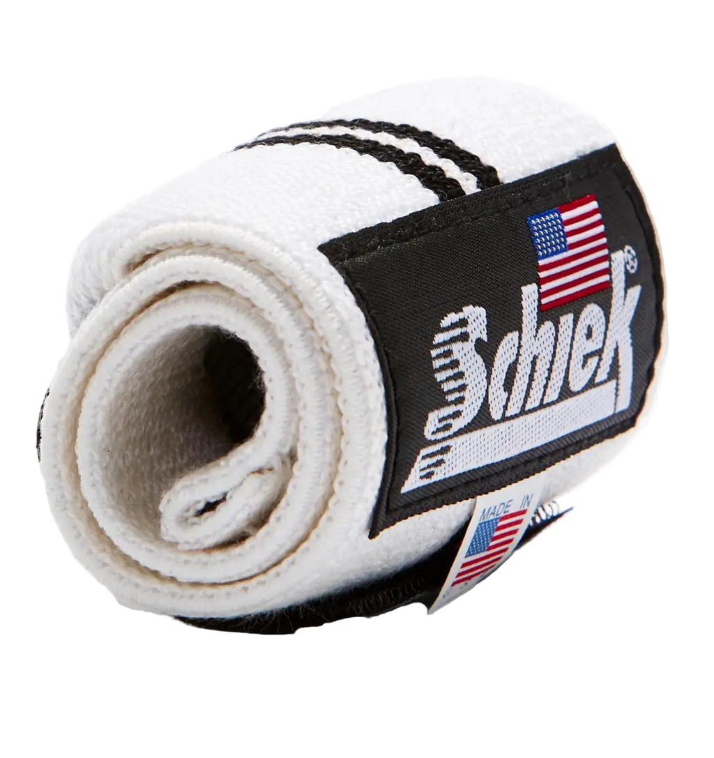 Schiek White Line Wrist Wraps - 24"