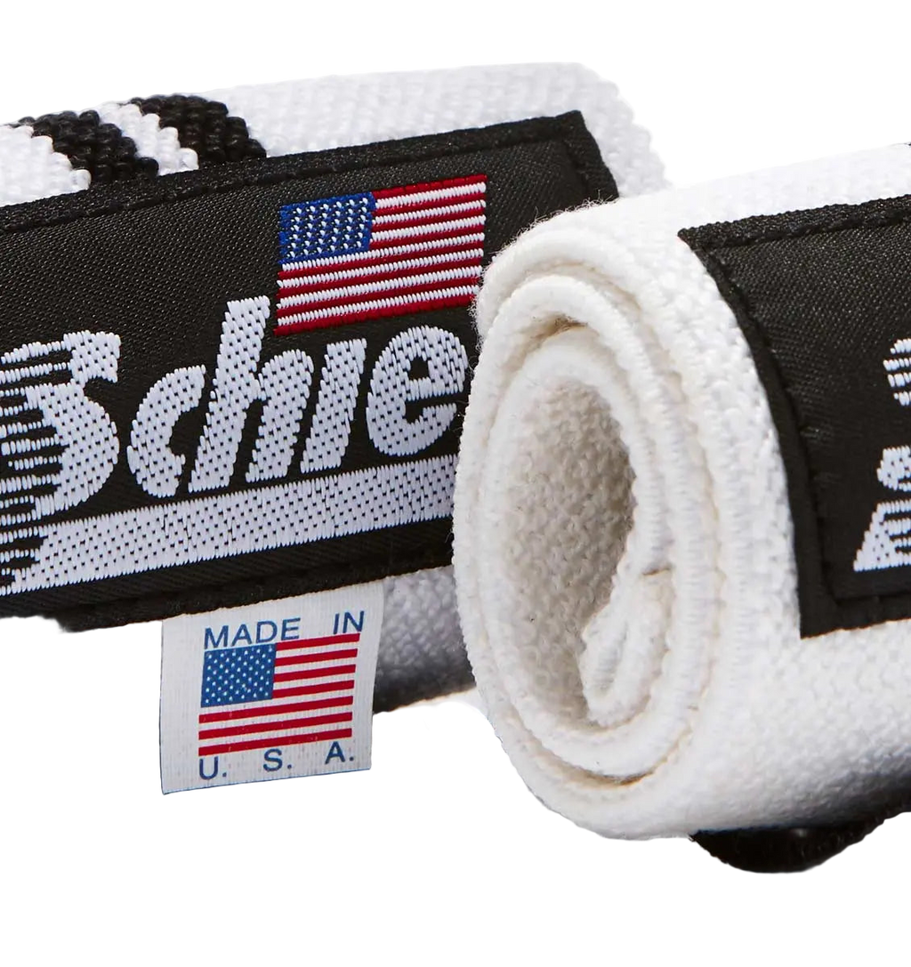 Schiek White Line Wrist Wraps - 24"