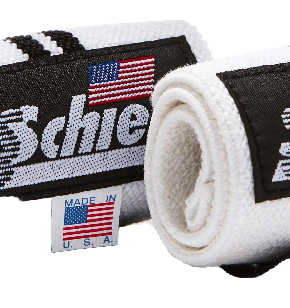 Schiek White Line Wrist Wraps - 24"