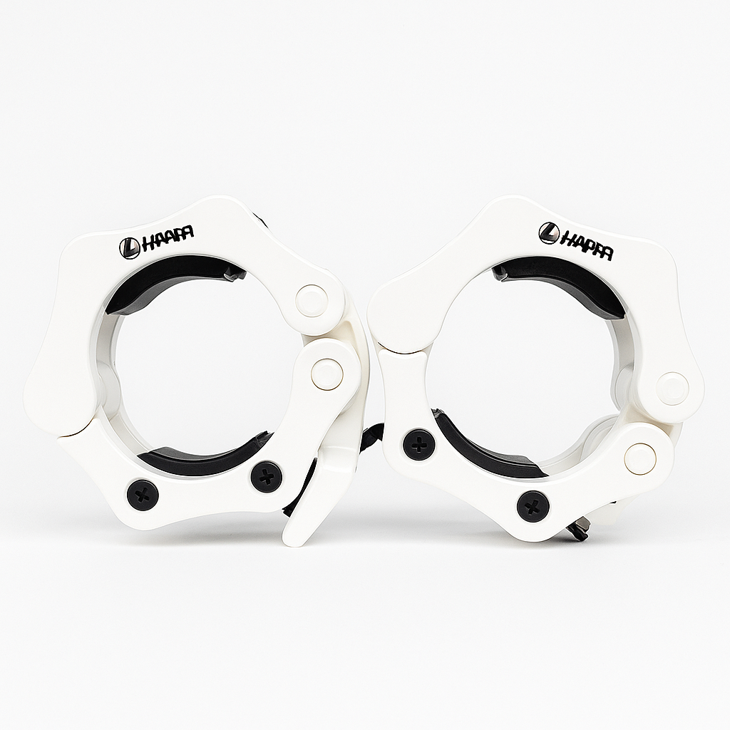 Loaded Lifted Olympic Plastic Barbell Collar - White