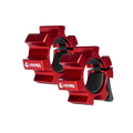 Loaded Lifting Aluminium Olympic Lock Jaw Collar - Red