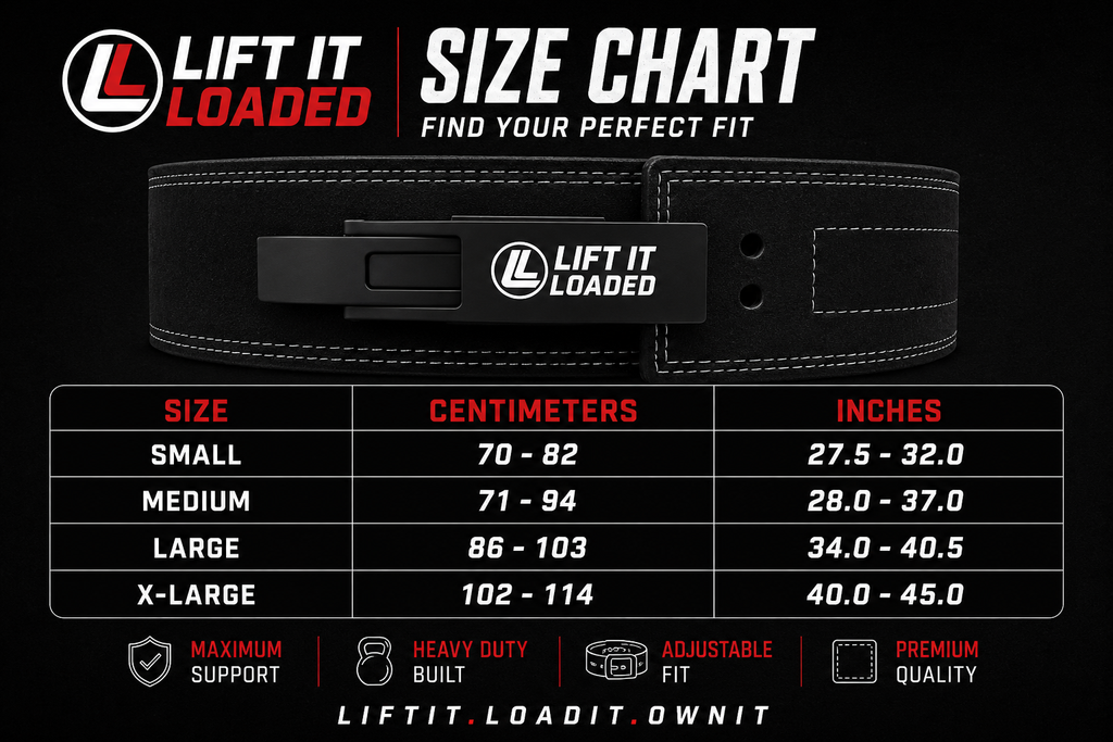Lift It Loaded 10mm Leather Lever Weightlifting Belt - Black / Black Lever