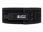 Lift It Loaded 10mm Leather Lever Weightlifting Belt - Black / Black Lever