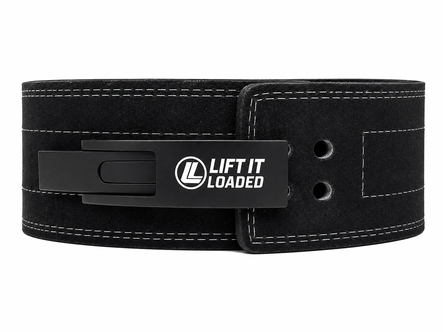 Lift It Loaded 10mm Leather Lever Weightlifting Belt - Black / Black Lever