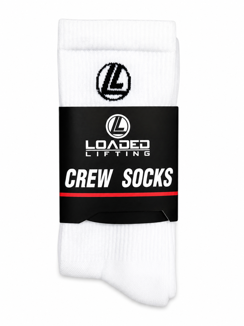 Loaded Lifting Crew Socks – White