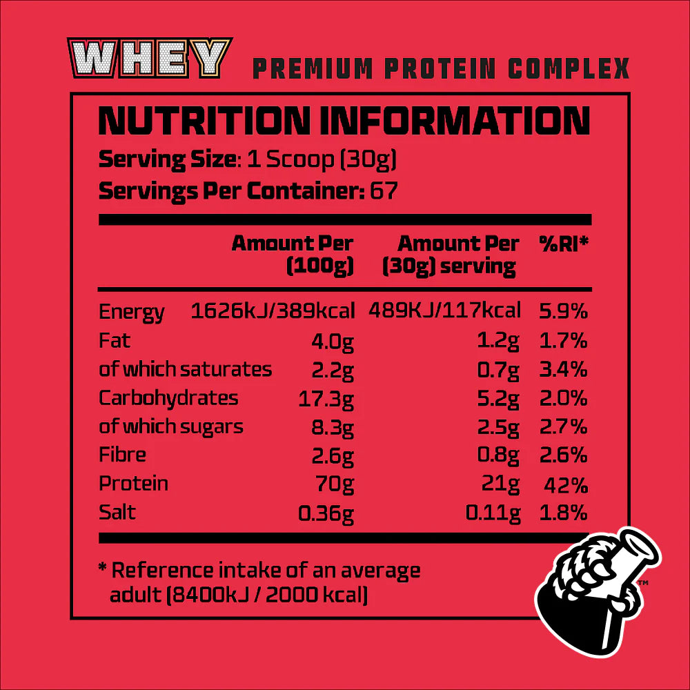 WHEY Premium Protein Complex 2.01kg - Chocolate Fudge Cake