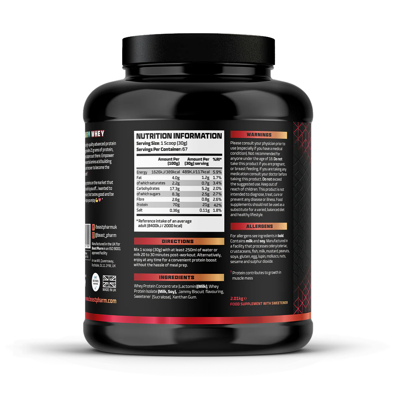 WHEY Premium Protein Complex 2.01kg - Chocolate Fudge Cake