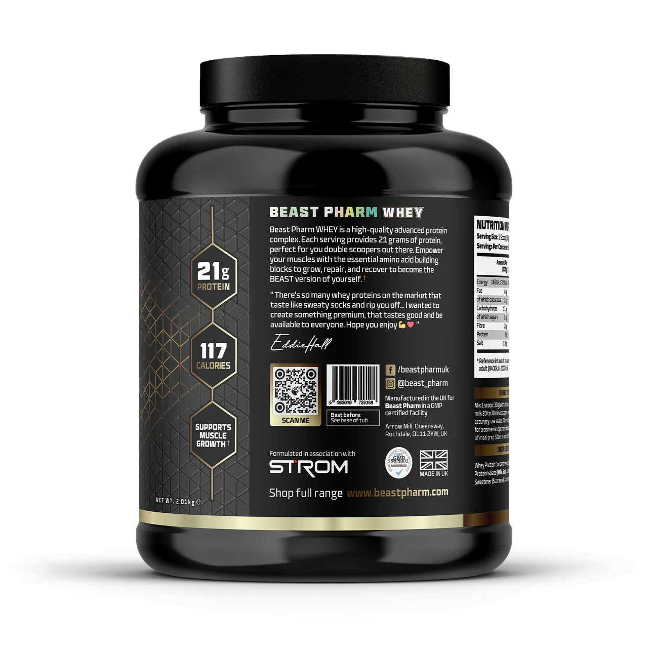 WHEY Premium Protein Complex 2.01kg - Chocolate Fudge Cake