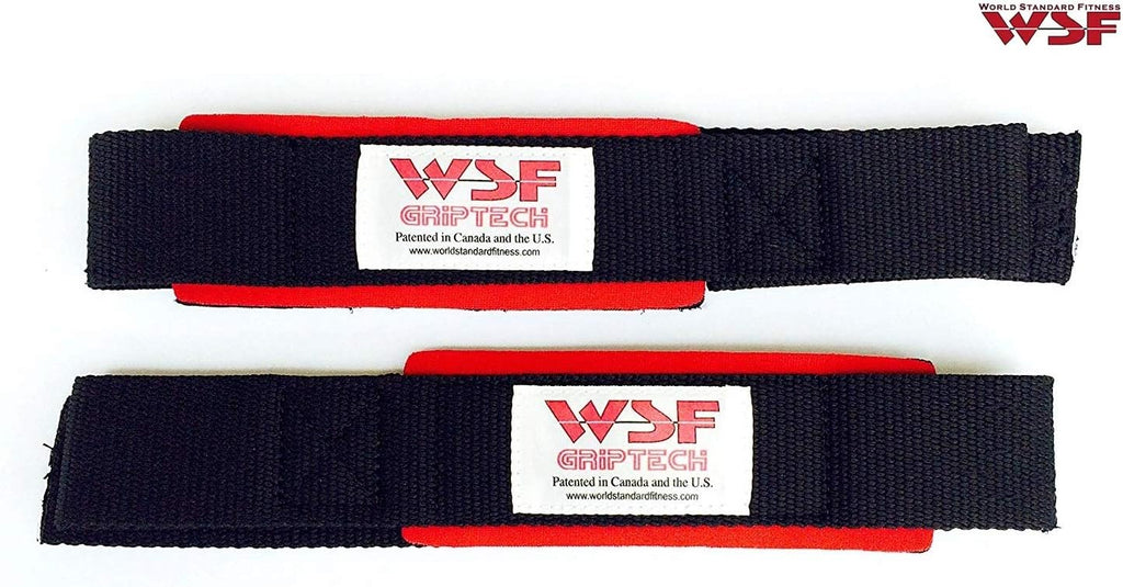 WSF Grip Tech Rubberised Lifting Straps (Non-Padded)