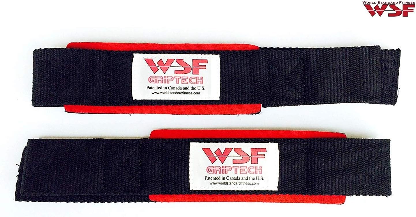WSF Grip Tech Rubberised Lifting Straps (Non-Padded)